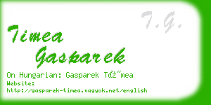 timea gasparek business card